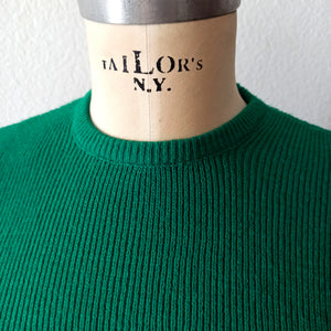 1960s - Green Knit Top