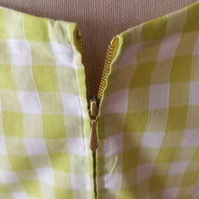 Load image into Gallery viewer, 1950s  - Adorable Green Checked Belted Dress  - W27.5 (70cm)
