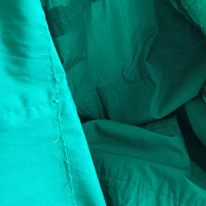 1950s 1960s - Gorgeous French Green Cotton Dress - W28.5 (72cm)