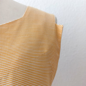 1950s - Adorable French Butter Yellow Striped Bolero Dress - W29 (74cm)