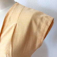 Carica l&#39;immagine nel visualizzatore di Gallery, 1950s - Adorable French Butter Yellow Striped Bolero Dress - W29 (74cm)
