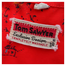 Load image into Gallery viewer, 1950s  - TOM SAWYER, USA - Mexican Novelty Print Shirt - Sz Small
