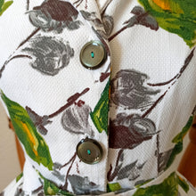 Cargar imagen en el visor de la galería, 1950s - FONTANOR, Belgium - Fabulous Roseprint Dress - W30 (76cm)
