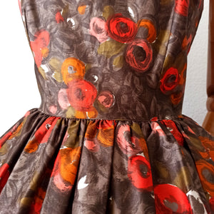 1950s - Outstanding Silky Cotton Couture Dress - W29 (74cm)