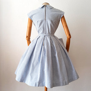 1950s - MARIE BONHEUR, Paris - Adorable Pockets Dress - W24 (62cm)