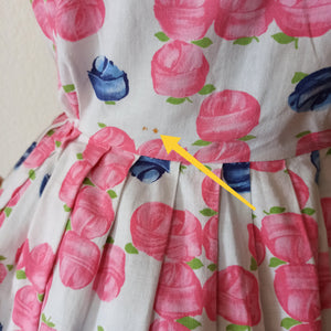 1950s - Adorable Roseprint Cotton Dress - W26 (66cm)