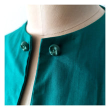 Charger l&#39;image dans la galerie, 1950s 1960s - Elegant Green Bolero Dress - W26 (66cm)
