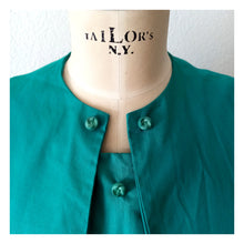 Charger l&#39;image dans la galerie, 1950s 1960s - Elegant Green Bolero Dress - W26 (66cm)
