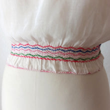 Load image into Gallery viewer, 1940s - MODEX, Hungary - Gorgeous Hand Embroidery Gaz Blouse - W30 (76cm)
