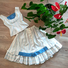 Carica l&#39;immagine nel visualizzatore di Gallery, 1950s - Adorable 2pc Italian Cotton Set - W24 (62cm)
