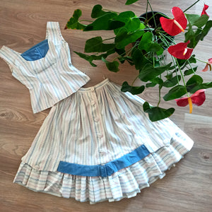 1950s - Adorable 2pc Italian Cotton Set - W24 (62cm)