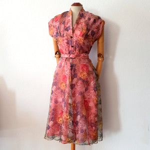 1940s? 1970s? - Gorgeous Floral Dress - W29 (74cm)