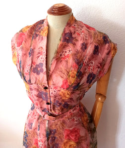 1940s? 1970s? - Gorgeous Floral Dress - W29 (74cm)