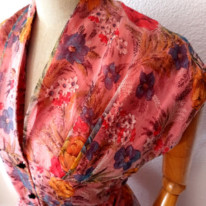 1940s? 1970s? - Gorgeous Floral Dress - W29 (74cm)