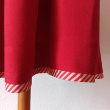 Load image into Gallery viewer, 1940s 1950s - Gorgeous French Red Stripes Gab Rayon Dress - W30 (76cm)
