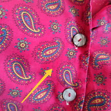 Load image into Gallery viewer, 1940s 1950s - Gorgeous Rouge Paisley Cotton Blouse - W35 (88cm)
