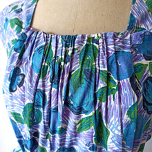 Load image into Gallery viewer, 1950s - LIONYL, Paris - Stunning Purple Fruits Roses Dress - W34 (86cm)
