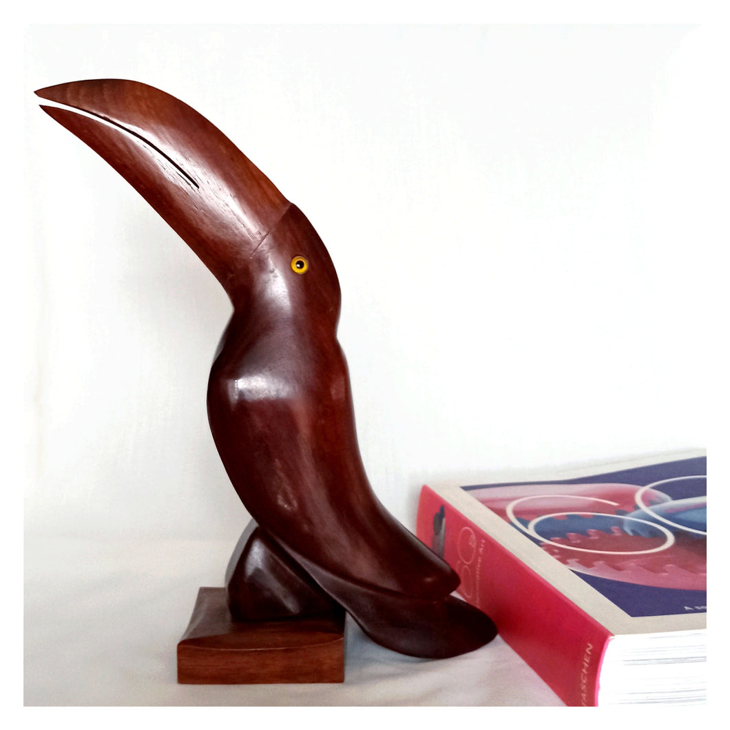 1960s - Mid-century Teak Wood Toucan Figure