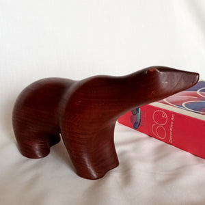 1950s 1960s - DENMARK - Teak Wood Bear Figure