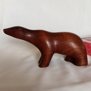 1950s 1960s - DENMARK - Teak Wood Bear Figure