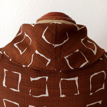 Load image into Gallery viewer, 1950s - Gorgeous Brown Abstract Rayon Dress - W25/26 (64/66cm)
