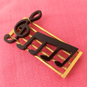 1950s - Fabulous Musical Notes Metal Buckle