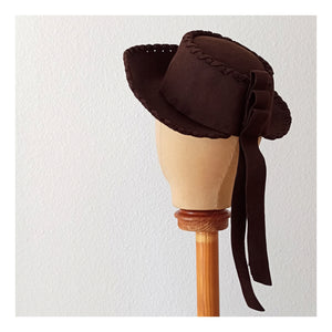 1940s - Adorable Dark Brown Felt Hat