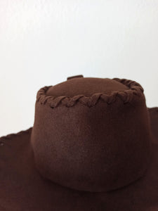 1940s - Adorable Dark Brown Felt Hat