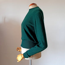 Charger l&#39;image dans la galerie, 1950s - BALLANTYNE, Scotland - Green Forest Pure Cashmere Jumper
