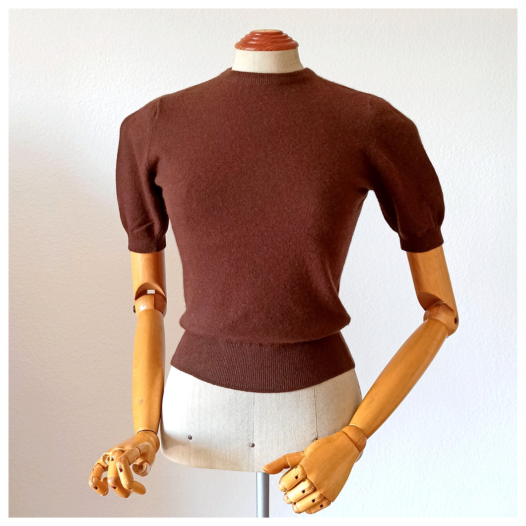 1950s - BRYANT, Scotland - Brown Pure Cashmere Jumper