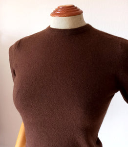 1950s - BRYANT, Scotland - Brown Pure Cashmere Jumper