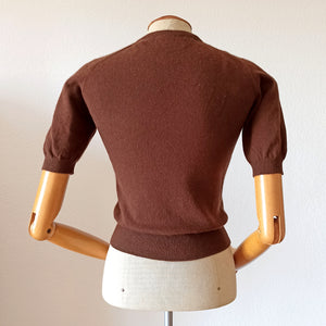 1950s - BRYANT, Scotland - Brown Pure Cashmere Jumper