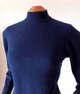 1950s - BRYANT, Scotland - Fabulous Blue Pure Cashmere Sweater