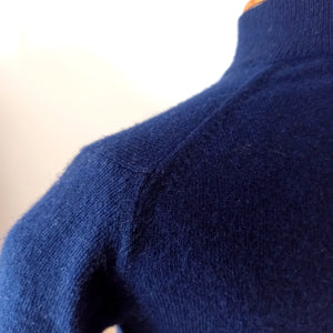 1950s - BRYANT, Scotland - Fabulous Blue Pure Cashmere Sweater