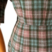 Load image into Gallery viewer, 1960s - Gorgeous Autumnal Colors Plaid Wool Dress - W26 (66cm)
