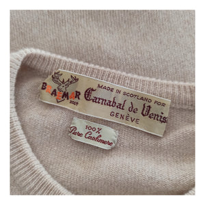 1950s - BRAEMAR, Scotland - Gorgeous Sand Cashmere Jumper