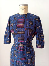 Carica l&#39;immagine nel visualizzatore di Gallery, 1950s 1960s - Fabulous 2 Looks In 1 Abstract Dress - W29 (74cm)
