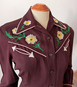 1940s - CONNIE SPORTSWEAR, USA - Precious Women's Western Shirt W31.5 (80cm)