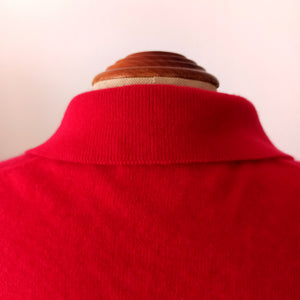 1950s - PRINGLE, Scotland - Stunning Red Cashmere Sweater