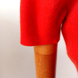 1950s - PRINGLE, Scotland - Burnt Orange Cashmere Jumper - W28/35 (72/90cm)