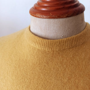 1950s 1960s - ROYAL HIGHLAND, Scotland - Cute Mustard Cashmere Jumper