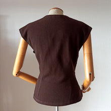 Carica l&#39;immagine nel visualizzatore di Gallery, 1940s - Gorgeous Brown Wool Vest - W33 (84cm)
