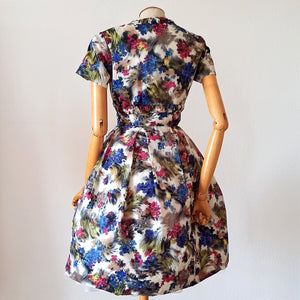 1950s 1960s - Stunning Floral Bolero Dress - W26 (66cm)