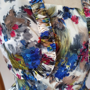 1950s 1960s - Stunning Floral Bolero Dress - W26 (66cm)