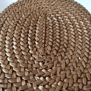 1910s 1920s - ABATI - Exquisite Pressed Straw Men Boater Hat