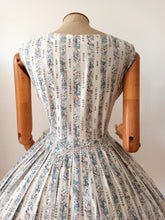 Load image into Gallery viewer, 1950s 1960s - Cute Japanese Print Cotton Dress - W30 (76cm)
