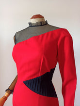 Load image into Gallery viewer, 1960s - Ultra-rare Stunning Color Block See-through Dress - W27.5 (70cm)
