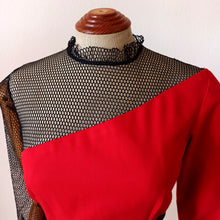 Load image into Gallery viewer, 1960s - Ultra-rare Stunning Color Block See-through Dress - W27.5 (70cm)
