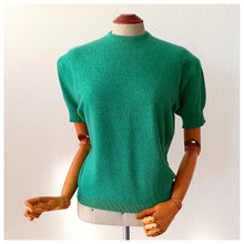 Load image into Gallery viewer, 1950s - BALLANTYNE, Scotland - Apple Green Flecked Cashmere Jumper
