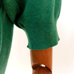 1950s - BALLANTYNE, Scotland - Apple Green Flecked Cashmere Jumper